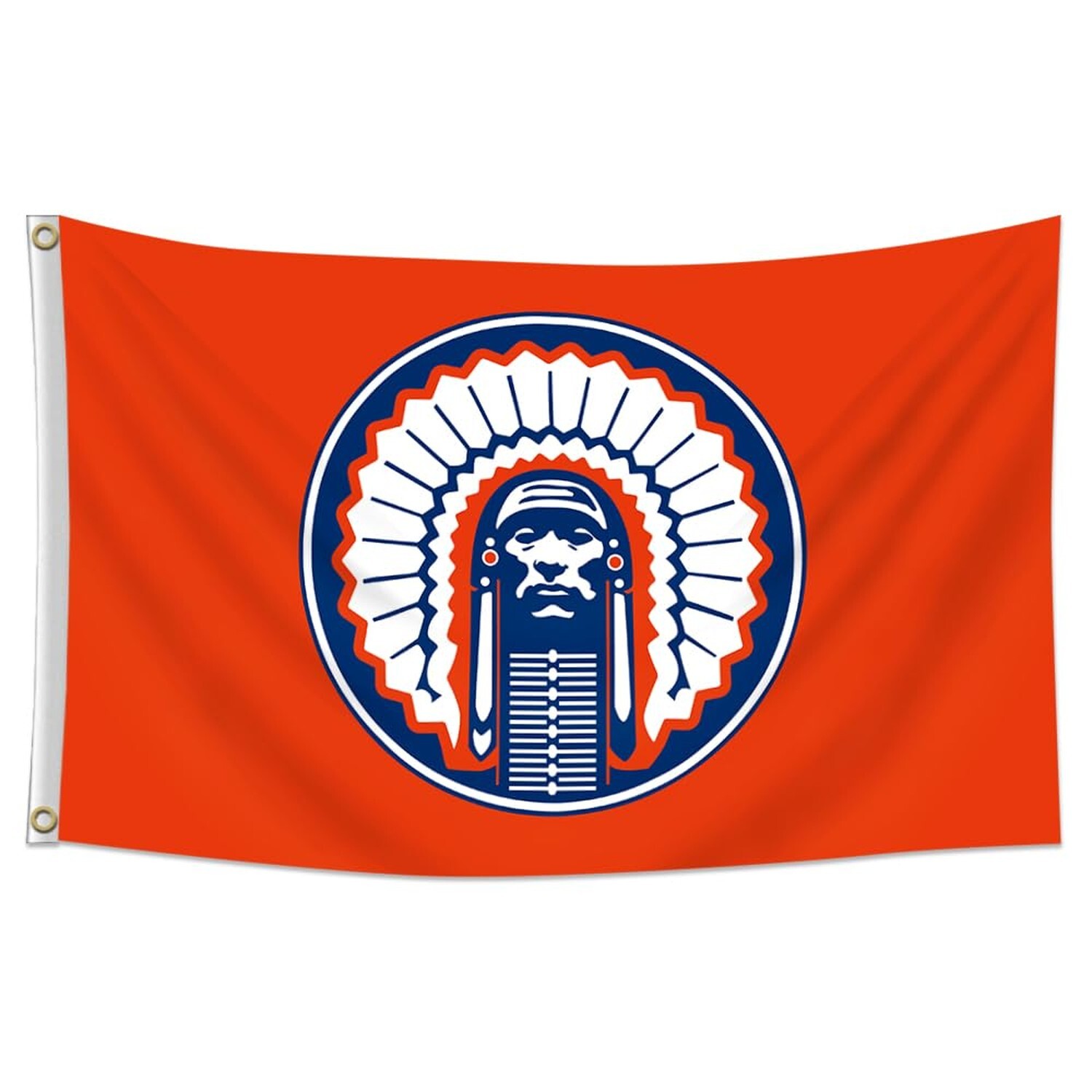ENMOON Illinois Fighting Flag Illini Chief Flag Banner 3x5ft/Vibrat Color/HD ...