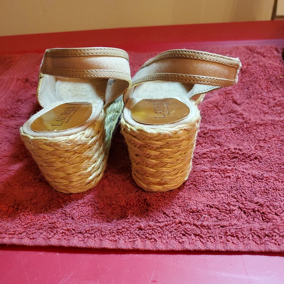 Lauren Ralph Lauren Catrin Espadrille Wedge Sandal size 8B- new no box - Image 3 of 4