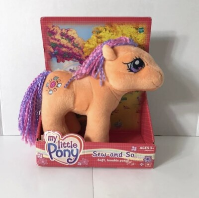 My Little Pony Hasbro NIB 2004 Sew and So Plush Orange Horse