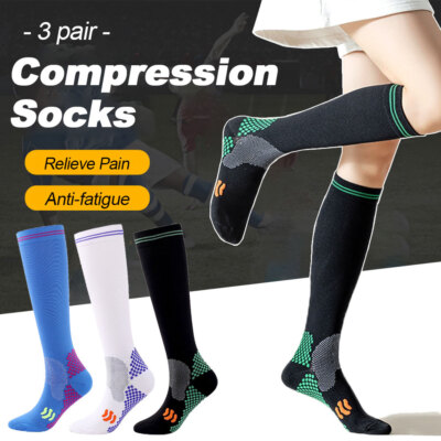 3Pair Compression Socks Leg Orthopedic Support Stockings Leg Support Hose Unisex