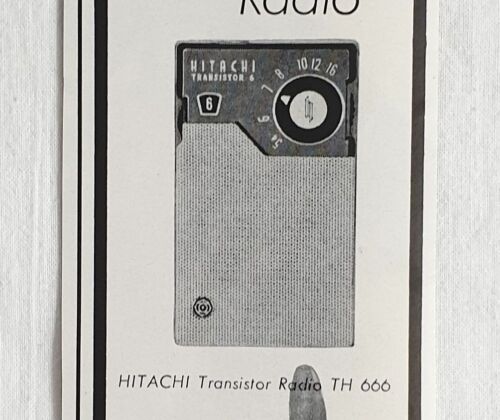 Hitachi Tokyo Japan World's Smallest Transistor Radio Model TH 666 Print Ad 1959 - Afbeelding 1 van 2