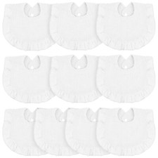 10 Pcs Baby Muslin Bibs Drool Bandana Soft Adjustable Baby Cotton Bibs for Ne...