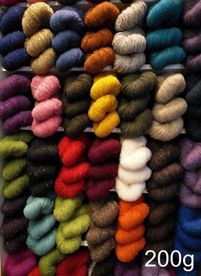 200g Irish Aran Donegal Tweed Knitting Yarn 100% Wool - Free shippping !