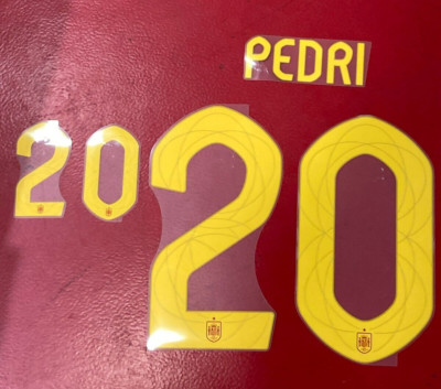 Kit Flocage Officiel Pedri – Espagne Domicile 2024/2026, Maillot Jaune, Sans Marque