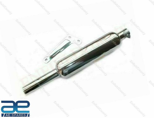Silencieux D'Échappement Chromé Pour Motos Royal Enfield 350cc Modèle Standard - Photo 1/10
