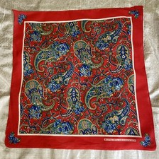 Vintage Wamcraft Paisley Floral Southwest Bandana Handkerchief Scarf Made In USA