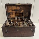 EARLY BRISBANE QLD History great old Victorian box of glass apothecary bottles