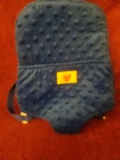 Build A Bear BAB Blue Velour Backpack Carrier Adjustable Straps