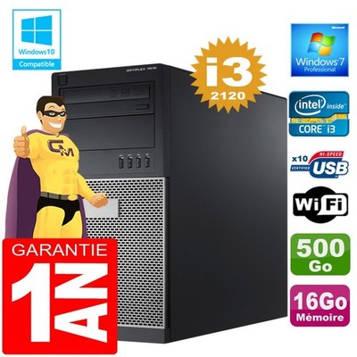 PC Tour DELL 7010 Core I3-2120 Ram 16GB Festplatte 500GB Wifi W7