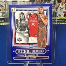 2025 Donruss WNBA Kiki Iriafen Blue Press Proof Franchise Features RC