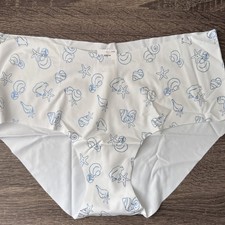 Pink By Victoria  s Secret Large White Seashells, No-Show Hipster Panties