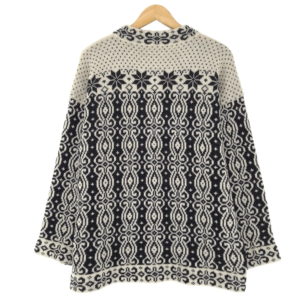 Strickjacke Nordic Scandinavian Vintage Warm Strick Qd5 Größe L - Bild 3 von 4