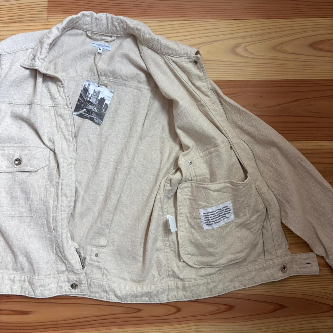 Engineered Garments Trucker Jacket Java Cloth Nat… - image 3