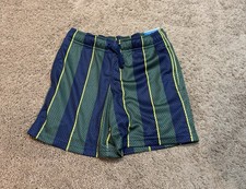 DSG Boys Throwback Stripes Green Blue Small Mesh 6" Shorts NWT