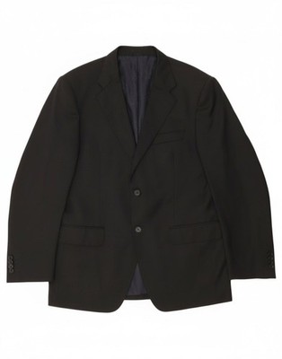 Paul & Shark Herren 2 Knopf Blazer Sakko IT 52 XL Schwarz Viskose DB12