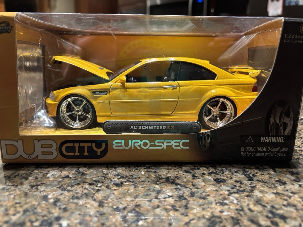 Jada toys DUB city ACシュニッツァー S3  E46 Jada Dub City Euro Speck BMW AC Schnitzer S3 1:24 Scale Yellow