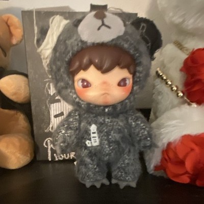 Hirono Plush Gray Bear Stuffed Animal