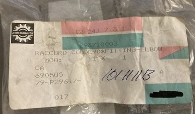 Sea-Doo by BRP 293710003 Elbow Fitting 90 Degree New Genuine 519000055