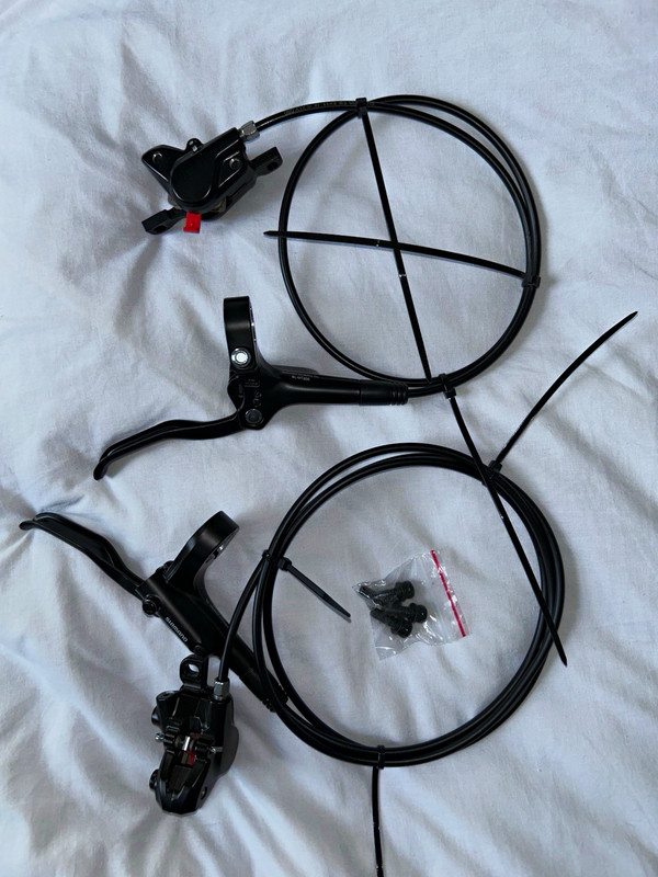 Shimano MT200 Hydraulic Disc Brake Set Front & Rear w/ Calipers Black Brand New