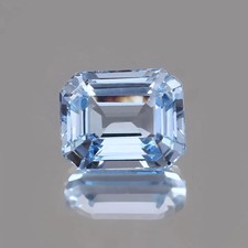 11 CT Natural Santa Maria Blue Aquamarine Emerald Cut Certified Loose Gemstone