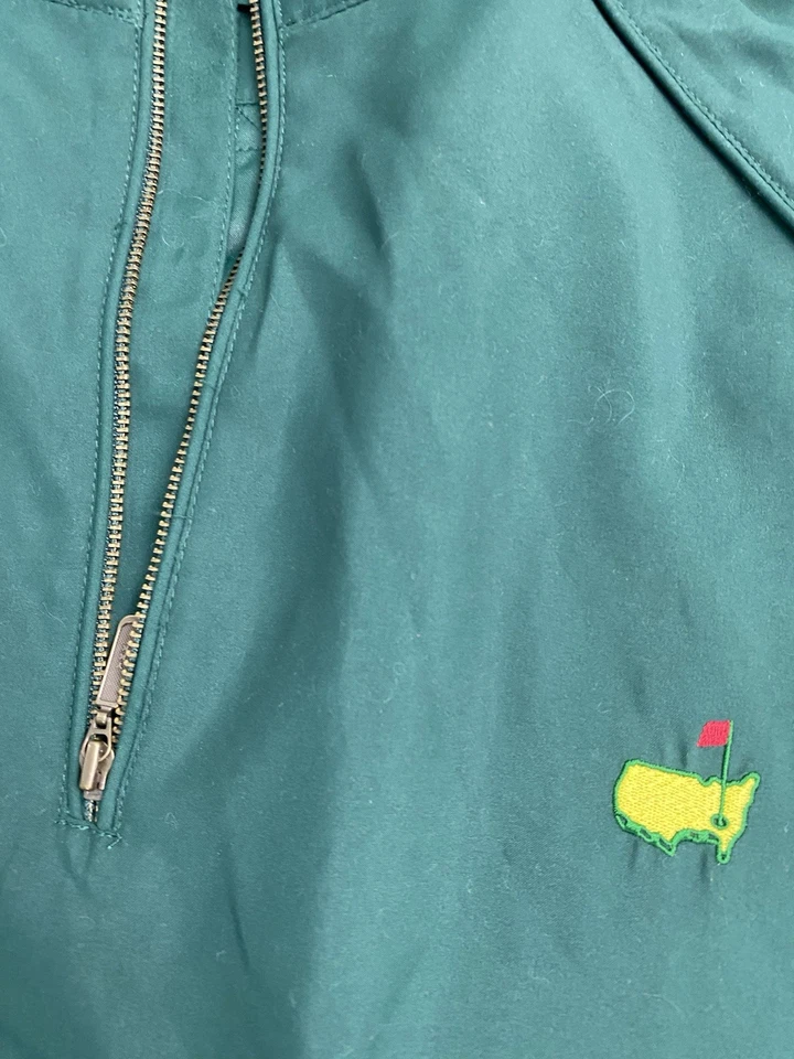 Chaqueta cortavientos Masters Tech para hombre XLarge verde Augusta National Golf 1/4 cremallera Foto 4 de 4