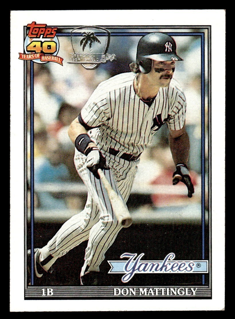 1991 Topps Desert Shield Baseball #100 Don Mattingly NM/MT *f2
