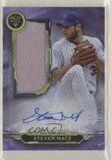 2019 Triple Threads Single Jumbo Relics Amethyst 49/75 Steven Matz Auto 0ek
