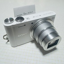 SONY Cyber Shot DSC-WX300 White Digital Camera 20x Zoom 18.2MP Japanese Exc 