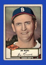 1952 Topps Set-Break # 51 Jim Russell VG-VGEX (black back) *GMCARDS*