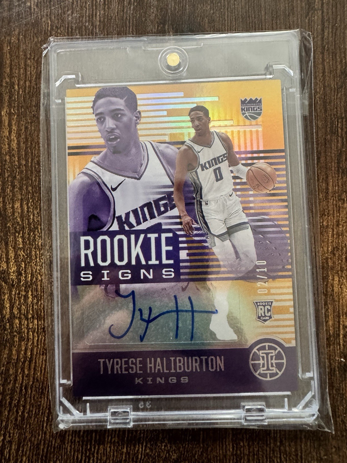2020-21 Panini Illusions Tyrese Haliburton Rookie Signs Gold AUTO RC /10 #RS-TYH