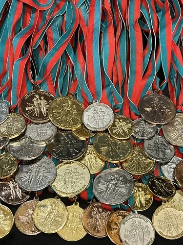 Lot Of 99 Special Olympics Gold Silver Bronze Metal Medal Medallion Awards  image 3