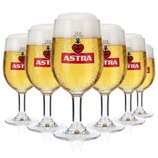6x Astra Bier Biergl&auml;ser Pokalgl&auml;ser Tulpenglas 0,3 l hoch die Tulpen RC