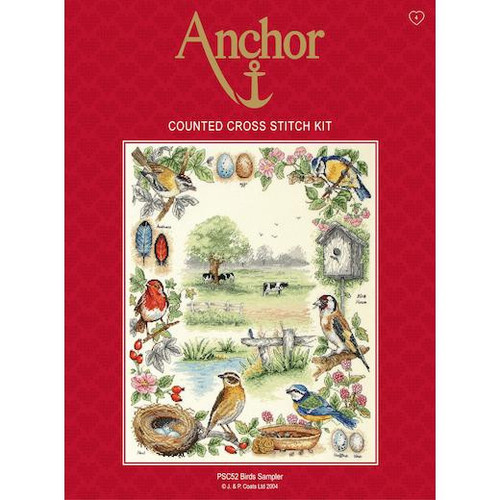 Anchor Counted Cross Stitch Kit -Birds Sampler - Picture 2 of 2