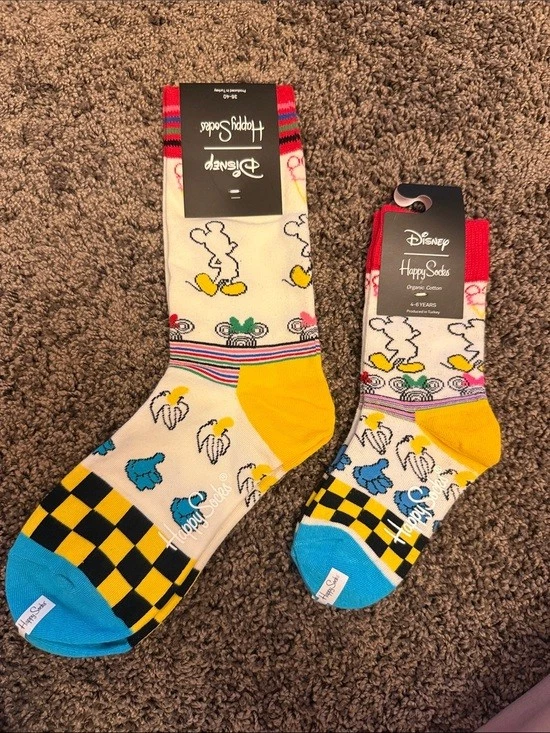 New Happy Socks x Disney mickey mommy and me socks