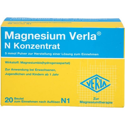 Magnesium Verla n Konzentrat Plv.z.h.e.l.z.einn. 20St - PZN 3395401
