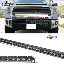 840W 44" LED Light Bar w/Behind Grille Mount Bupmer For 2014-2021 Toyota Tundra