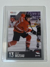 Riley Bezeau #13 Charlotte Checkers Hockey Card 2023 2024 Season AHL Edition NC