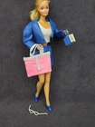 Vintage Barbie Doll Clone Outfit Mod Blue Faux Leather Jacket Mini Skirt Shoes