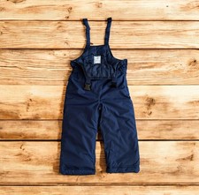 London Fog Snow Bibs Pants Kids Size 4T Navy Blue 1/4 Zip Adjustable Straps