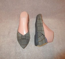 Rothy's The Point II Flats Size 8 Glen Plaid Comfort Shoes Slip On Ballet Office