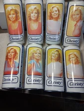 Tennent's 15.5 8pc  TEST beer can set Christy pull tab top Empty cans