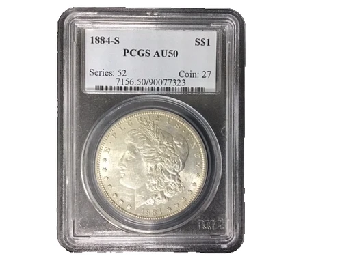 🦅 1884‑S Morgan Silver Dollar – AU50 – Tough Key Date – Sharp Detail 🦅