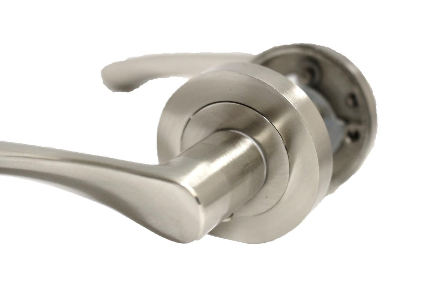 Epsom Door Handle Internal Satin Nickel Twist Door Handle Set, Interior Latch