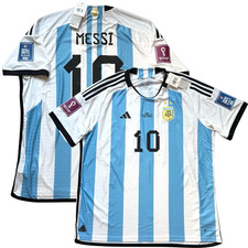 2022 Argentina Authentic Home Jersey #10 Messi 2XL Player Specs World Cup Final
