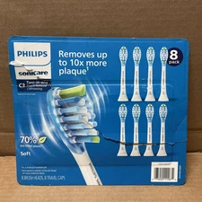 Philips Sonicare C3 Premium Plaque Control 8 Replacement Brush Heads 8 Pack.
