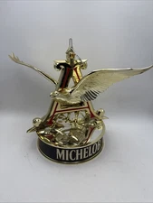 Michelob Beer Eagle Hanging Statue Gold Fixture 19"w x 15"h - Excellent Cond.