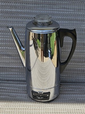 Vintage Sunbeam Coffeemaster Automatic Percolator Model AP Chrome 1959 Art Deco