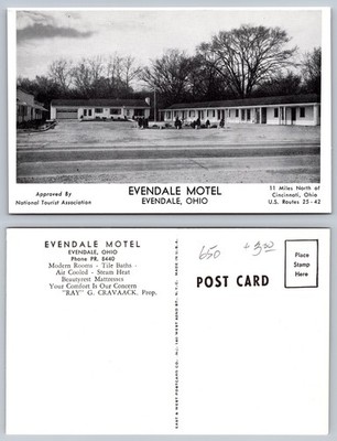 Evendale Motel Evendale Ohio Postcard