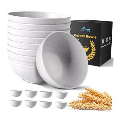  Unbreakable Wheat Straw Cereal Bowls - Microwave & Dishwasher Safe Soup and 