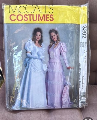 McCall's Costumes Pattern 3292 Victorian Top SKirt sz 6/8/10
